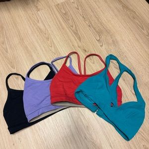 Bundle of 4 lululemon bras size 4